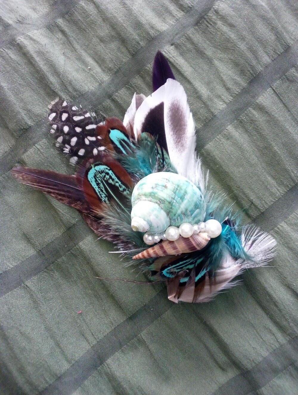 Handcrafted Sea Shell Hair Clip